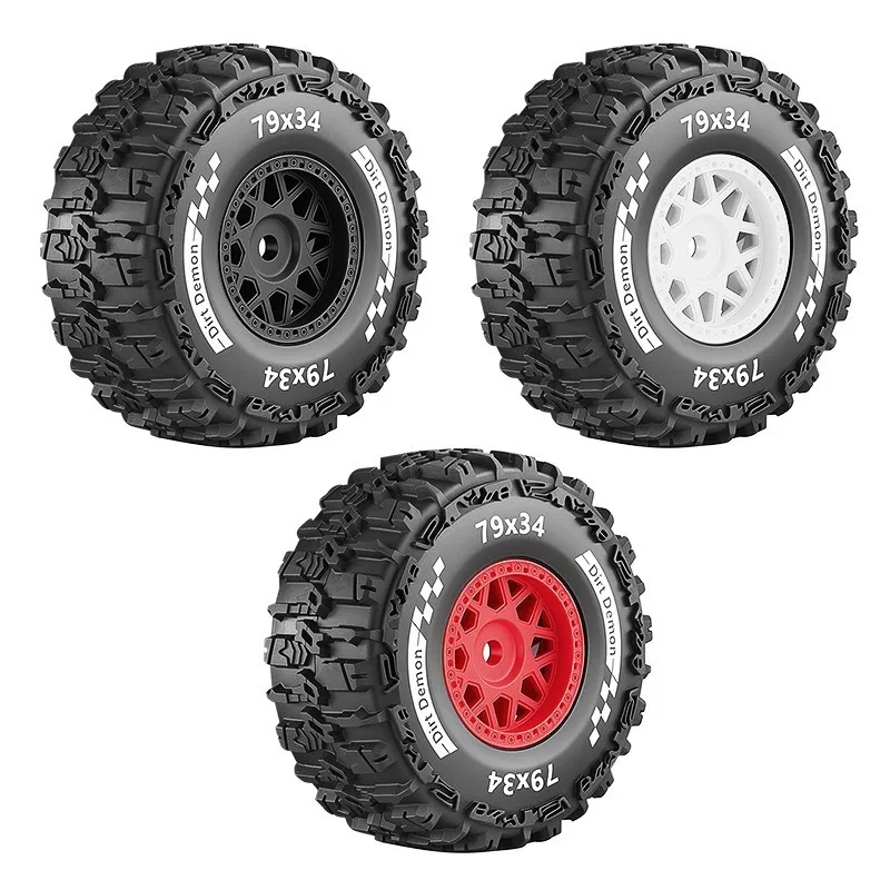 

RC 80MM Rubber Tires Crawler Truck Tire, for 1/14 1/16 TRXS E-Revo HSP 94186 16208 16209 16210 WLtoys 144001 16208 2105A 3101A