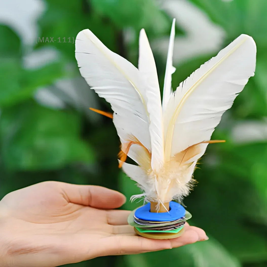 Volantes de plumas de ganso blanco, equipo deportivo tradicional chino para ejercicio de pies al aire libre, juego de juguete para adultos y niños