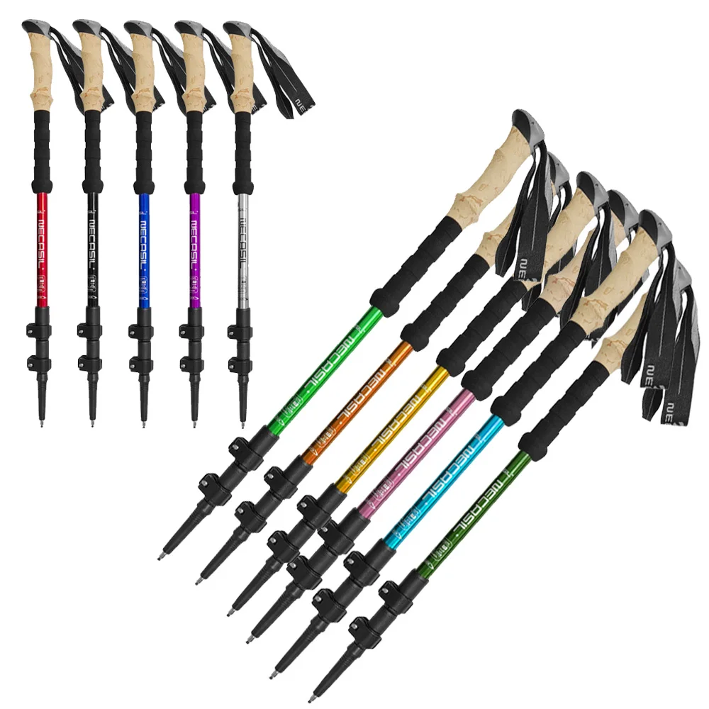 

2 шт. Треккинговые палки, походные палки, альпеншток, телескопические, сверхлегкие, премиум-класса, регулируемые, с быстрым замком, для пеших прогулок, AA0002