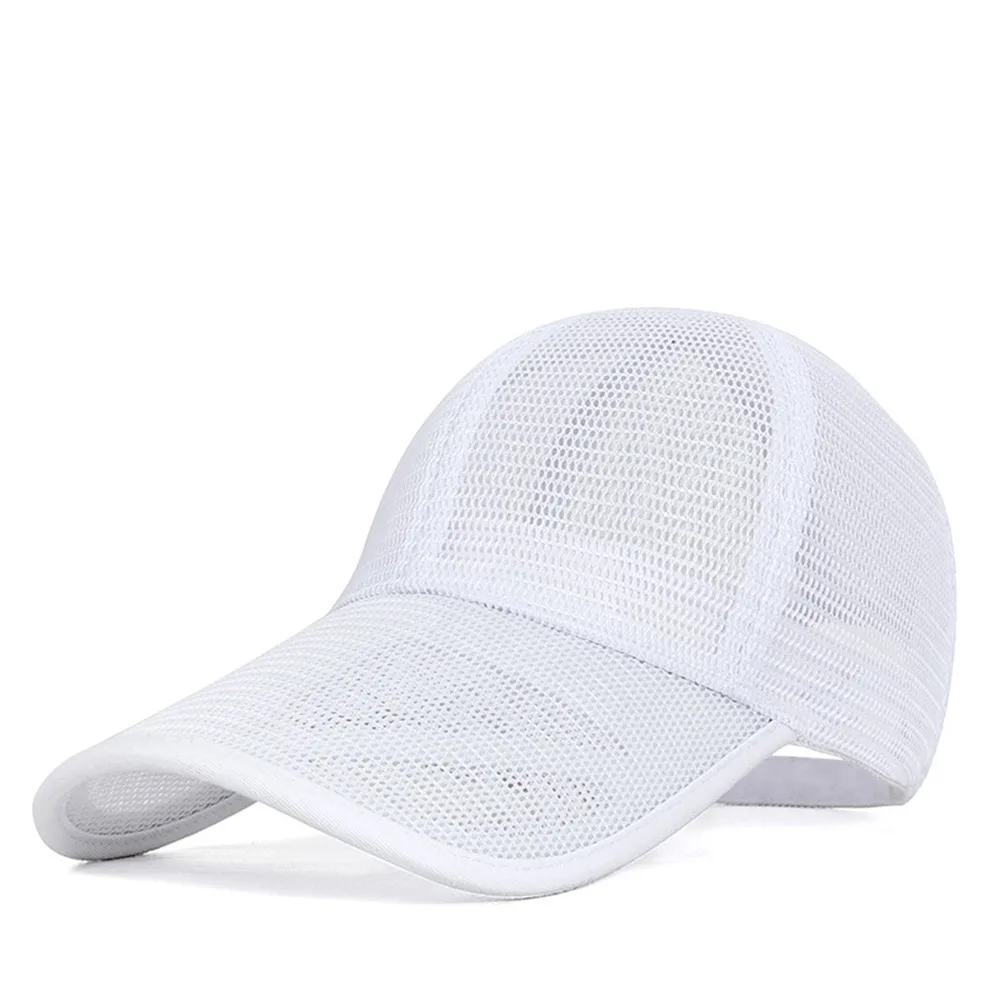 

Sun Hats Quick-dry Mesh Baseball Cap Hollow Breathable Men Snapback Hat Comfortable Adjustable Sports Mesh Caps Summer
