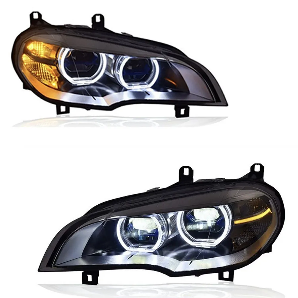 For X5 x5 E70 Headlights 2007 2008 2009 2000 2011 RHD modified LED head lamp spare parts Car exterior accessories headlight