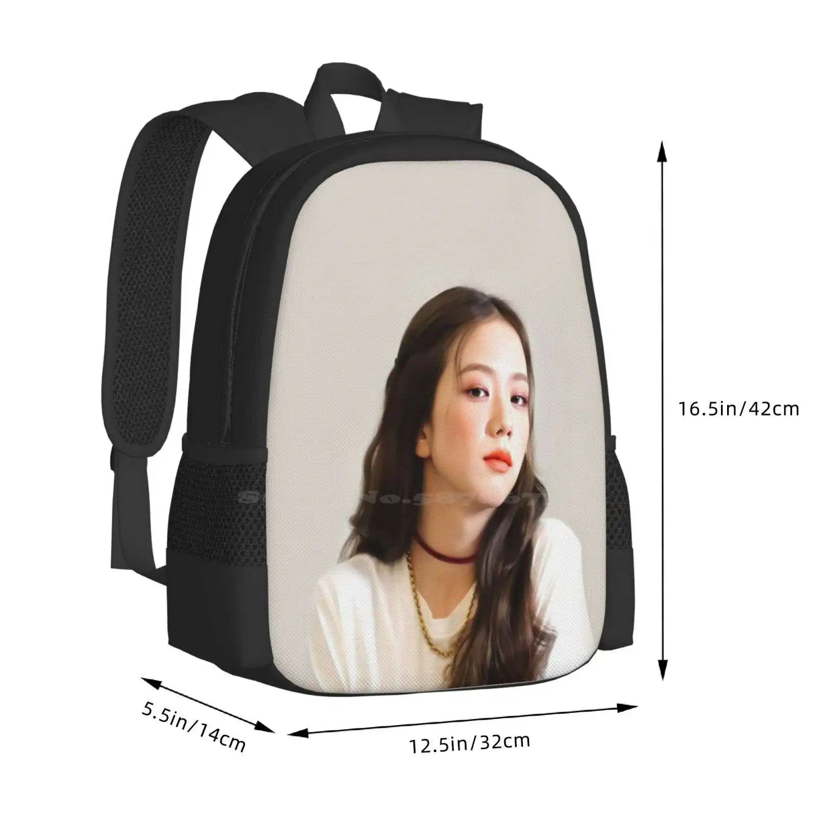 Jisoo Pattern Design Bagpack School Bags Jisoo