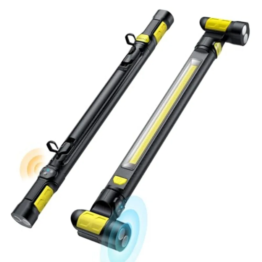 

Рабочий фонарь с автоматическим включением/выключением, 3000 лм, светодиодный, 5200 мАч, для работы под капотом, с крючками, портативный, магнитный, перезаряжаемый, беспроводной