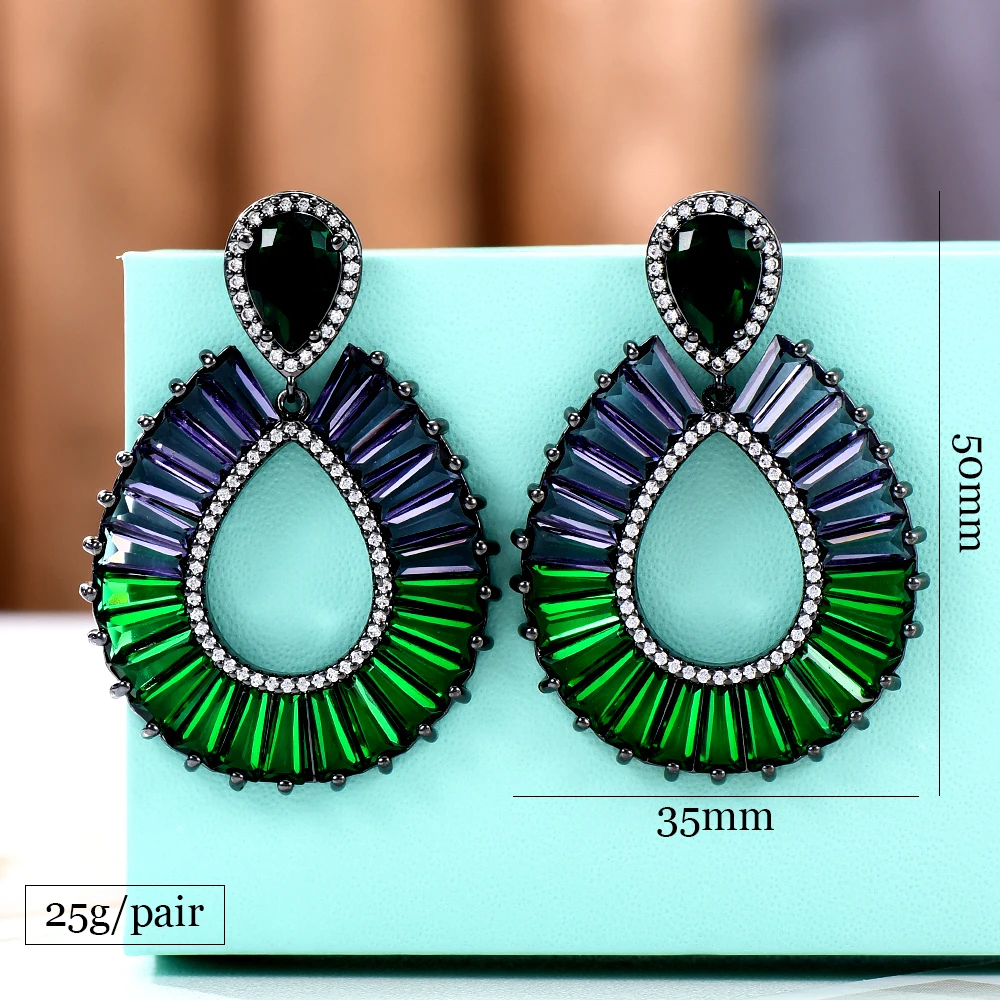 

Kellybola New Luxury boucle d'oreille femme 2022 Crystal Earrings for Women Wedding Holiday Party OccasionJewelry Unique Design