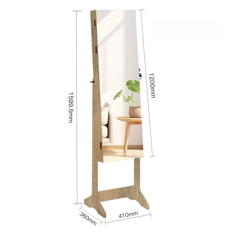 

full body, floor mirror, jewelry and cosmetics mirror cabinet, storage, storage, household rotation