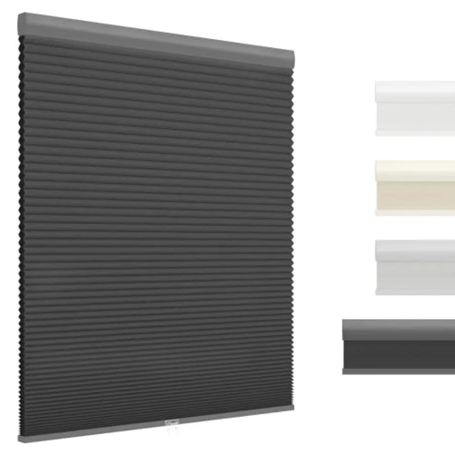 

Cordless Cellular Shades Honeycomb Blinds for Indoor Windows for Window Size 40" W × 64" H Black