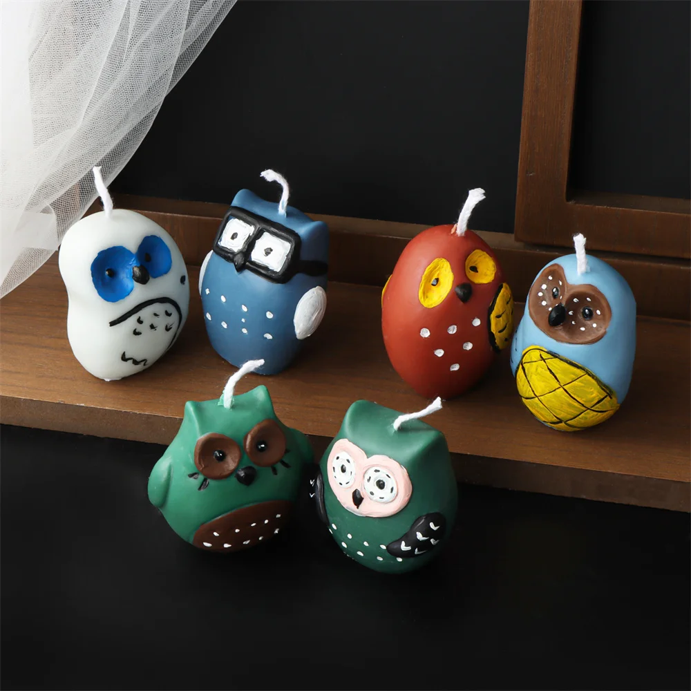 3D Owl Silicone Candle Mold Diy Cute Little Animal Candle Making Supplies Handmade Soap Plaster Craft Resin Mold Home Decor Gift