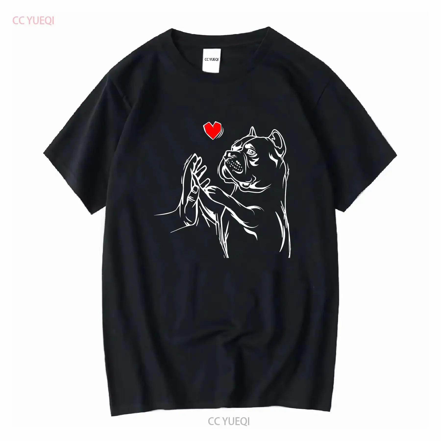 American Bully Love lindo Pitbull perro mamá divertida niñas camiseta vintage lavado Unisex elegante suave estirado moda Casual