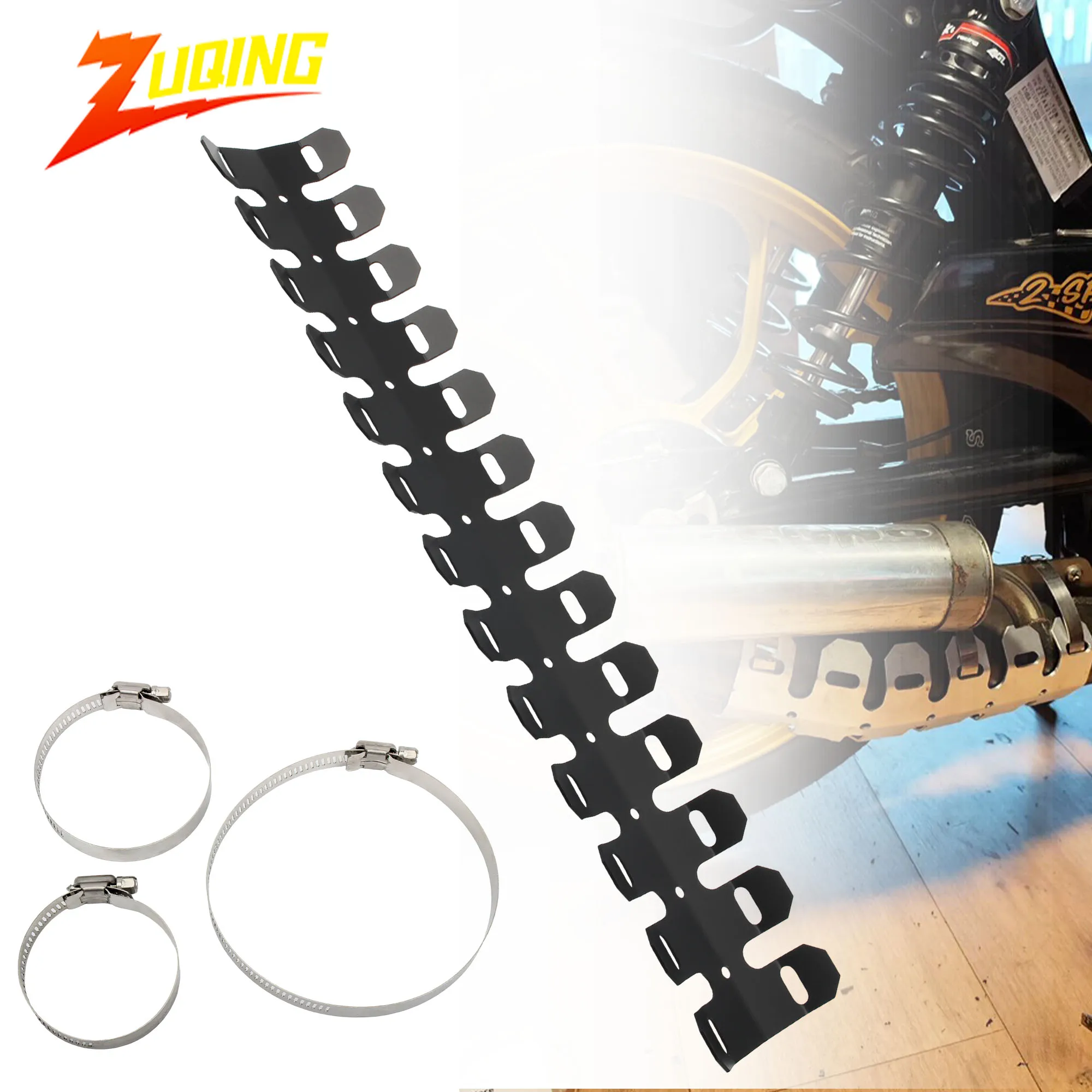 

Universal Motorcycle Exhaust Pipe Heat Shield Cover 550 for Honda YAMAHA Kawasaki Ducati Suzuki Motocross Pipe Protector