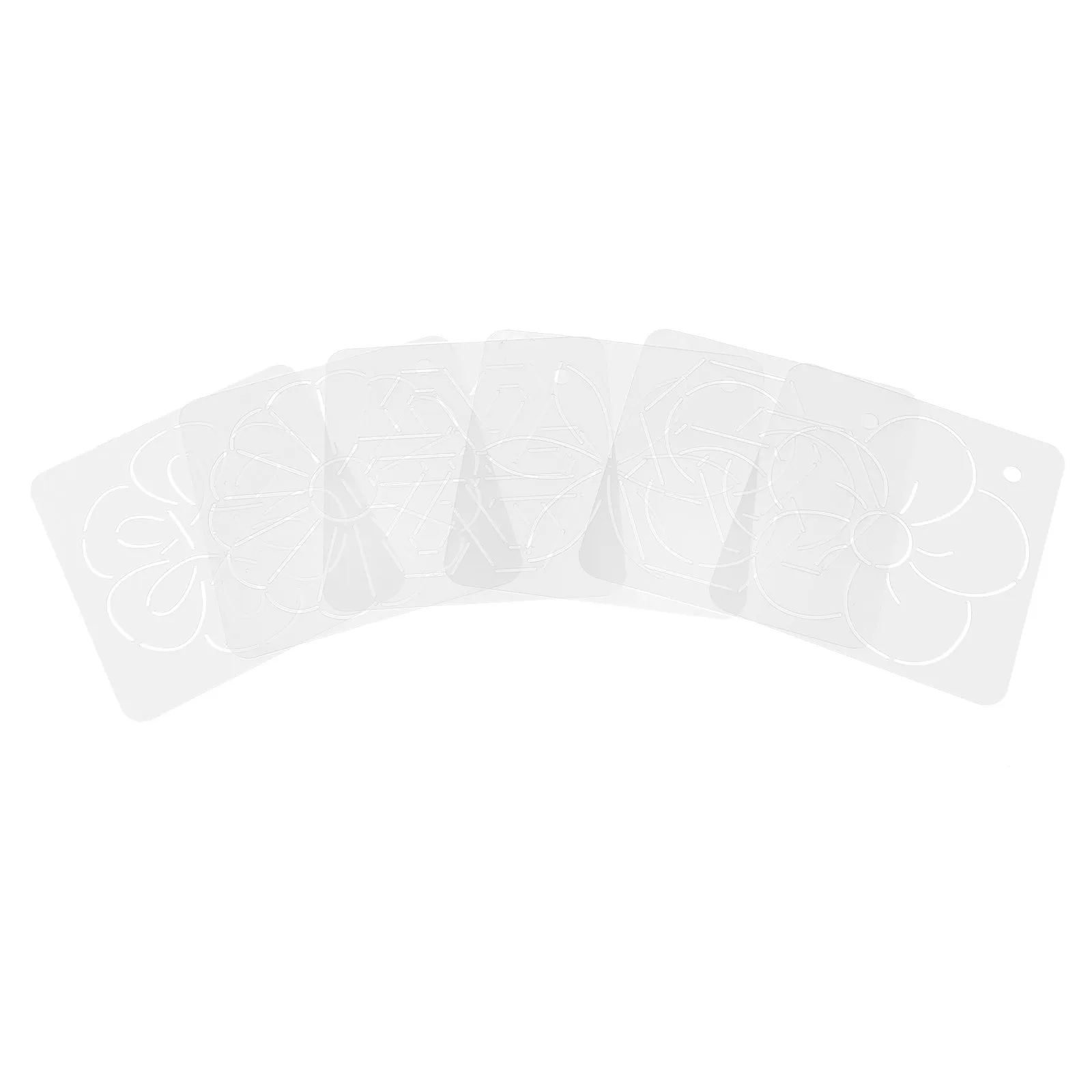 6Pcs Quilting Template Pack Reusable Acrylic Sewing Template for Quilting Patterns Small Patchwork Craft Tool Easy-to-Use Fabric