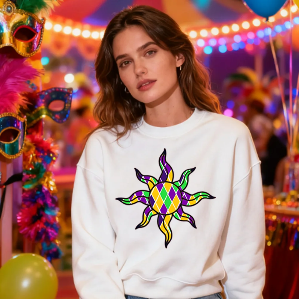 10 hojas de vinilo con transferencia térmica temática de Mardi Gras, 12 x 9,8 pulgadas, mezcladas con elementos de Mardi Gras como máscaras, flor - de