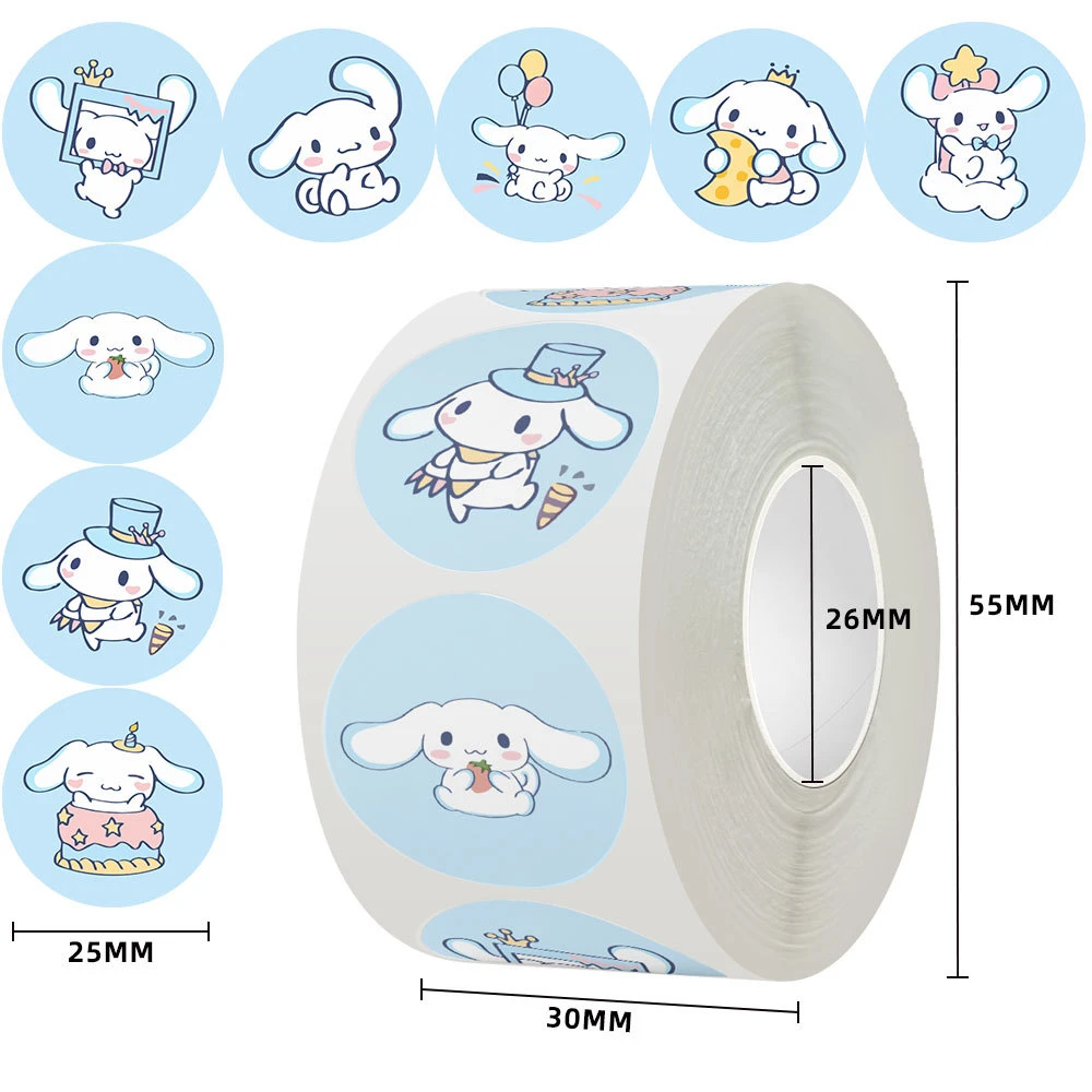 500 Stuks Sanrio Stickers Kawaii Hello Kitty Melody Kuromi Cinnamoroll Graffiti Decals Kid Speelgoed Leuke Cartoon Decoratie Gift