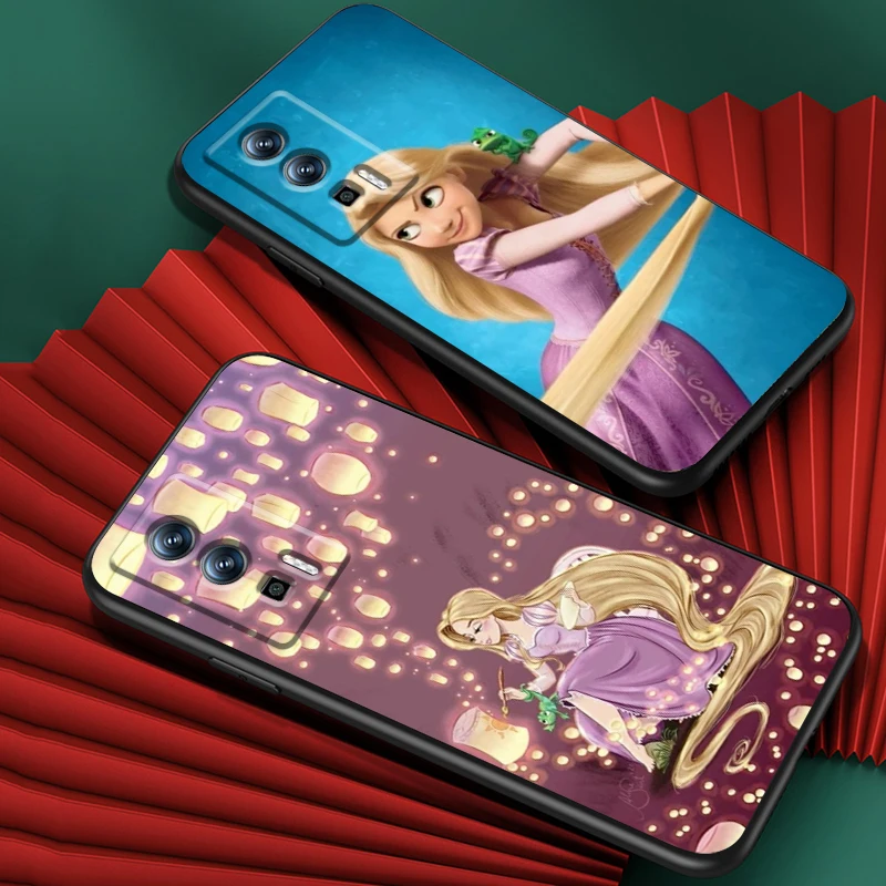 Disney Tangled Cute For Xiaomi Redmi 9A 9C 9AT 10C 9 9T 10 12C 13C 8 12 K60 A1 A3 K50 K70e 5G Black Back Phone Case