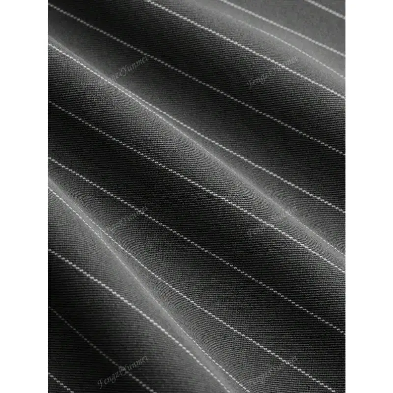 Casual listra cintura alta perna larga calças de perna reta cross-border sle masculino outono sete quartos sve conjunto de roupas esportivas