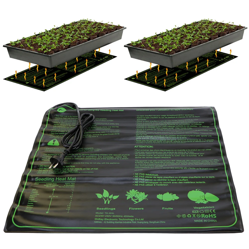 1PC Seedling Heating Mat 20x20'' Waterproof Plant Seed Germination Propagation Clone Starter Pad US UK EU AU Plug Garden Supplie