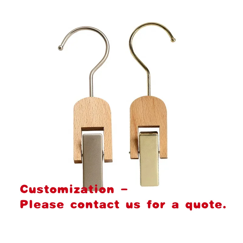 

Деревянная вешалка-клипса с металлическим крючком для шарфов и головных уборов, простая, одинарная, для одежды, от Custom.Boutique Store