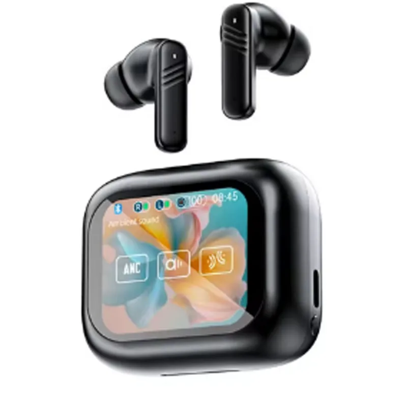 Touch Control Earbuds with LCD Screen Multi-Language Microphone Headset Compatible Support Earphones for  Infinix Smart 10
