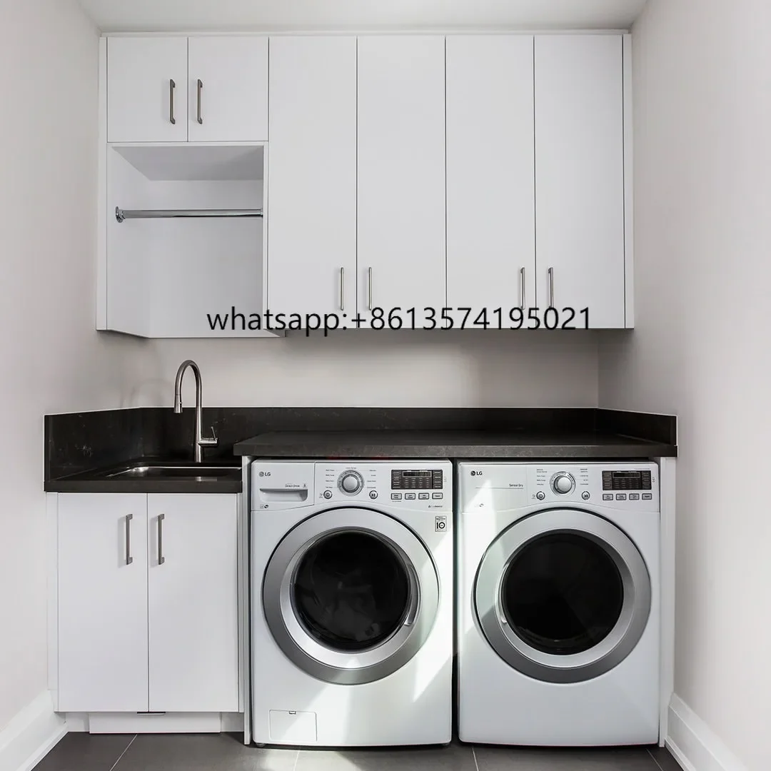 

THome Furniture Smart Custom Laundry Clothes Storage Organization Stainless Steel Designs Laundry Cabinets
