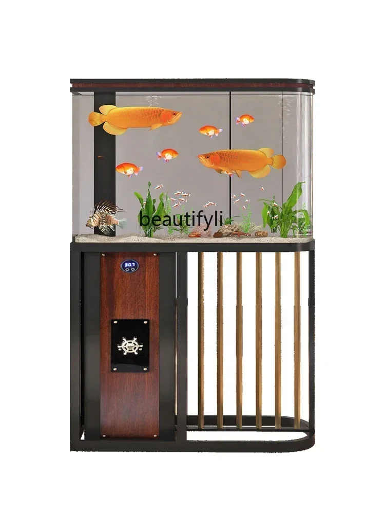

LXNew Screen Fish Tank Living Room Small Change Water Fish Tank Acrylic Ecological Bottom Filter FishSSS