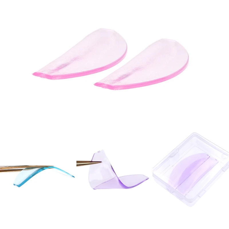 1Pair Ultra Thin Silicone Eyelash Perm Pads 3D Lashes Rods Shield Lifting Eyelash Curler Accessories Applicator Makeup Tools