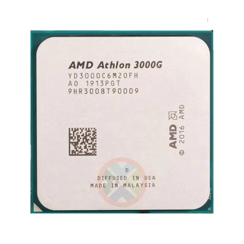 Top AMD Athlon 3000G X2 3000G 3.5 GHz Dual-Core Quad-Thread CPU Processor YD3000C6M2OFH Socket AM4