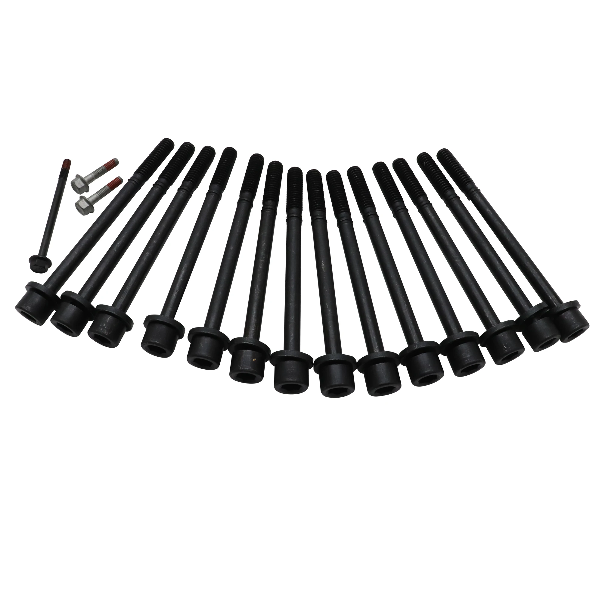 17Pcs Engine Cylinder Head Bolt Fit For Hummer H3/H3T Chevrolet Colorado Trailblazer /GMC Canyon Buick Rainier Replace 11609709