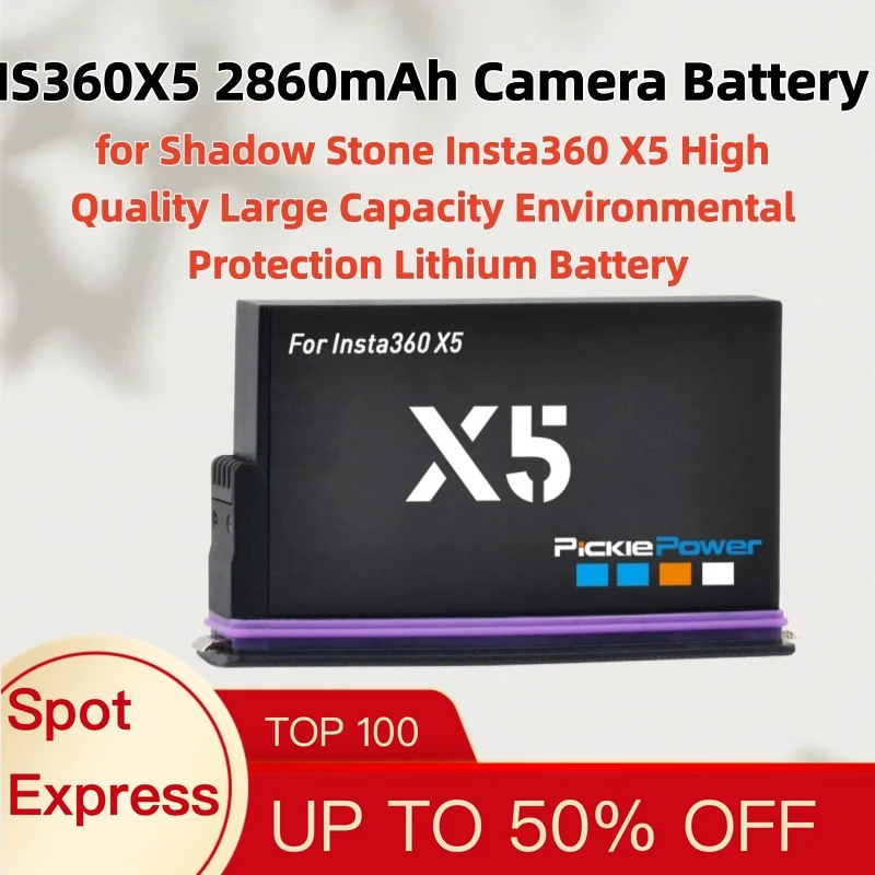 IS360X5 2860mAh Camera Battery for Shadow Stone Insta360 X5 High Quality Large Capacity Environmental Protection Lithium Battery