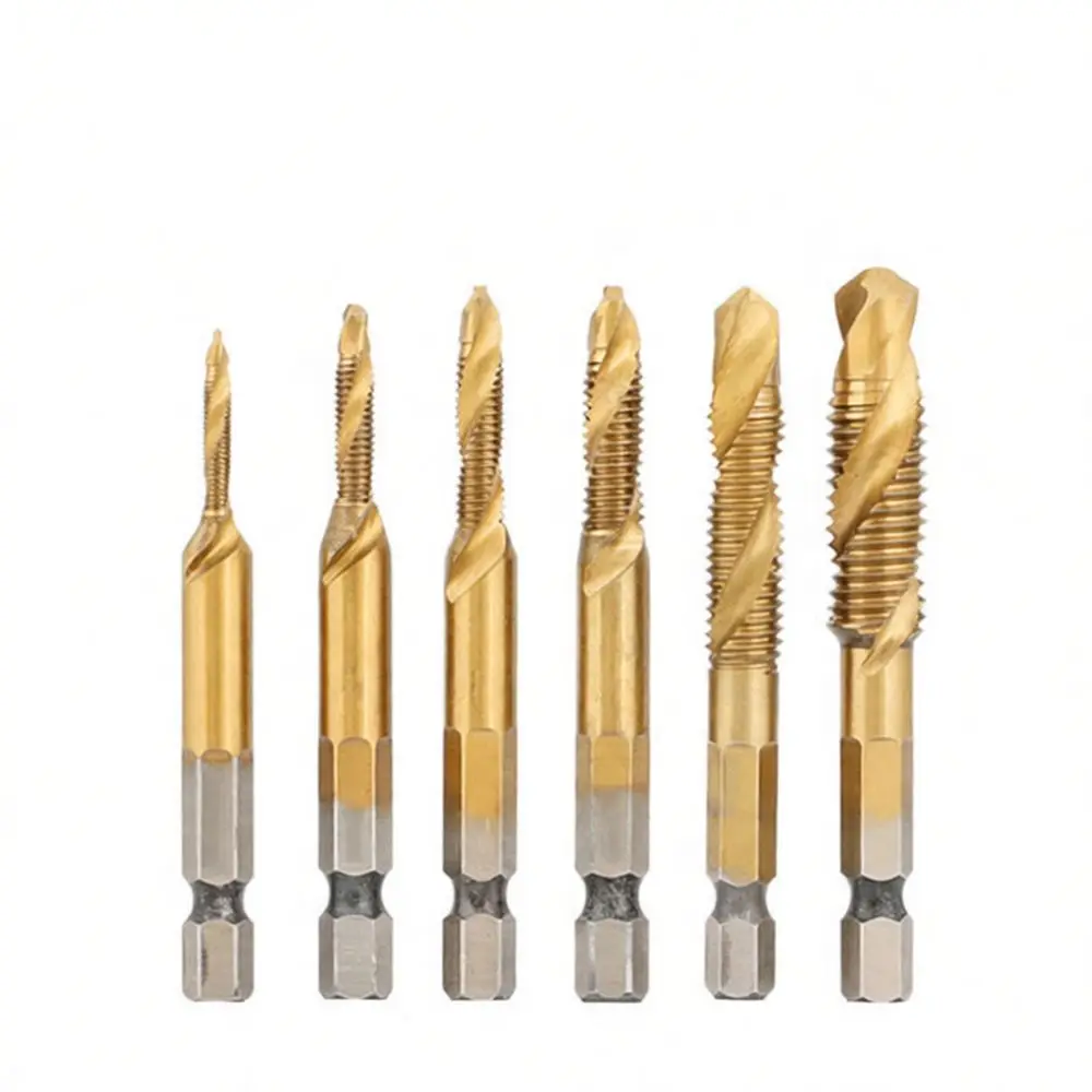 High Quality Hex Shank Drill Tap Bit Set Spiral Flute Metal Working Tool For Efficient Drilling Tapping Operations