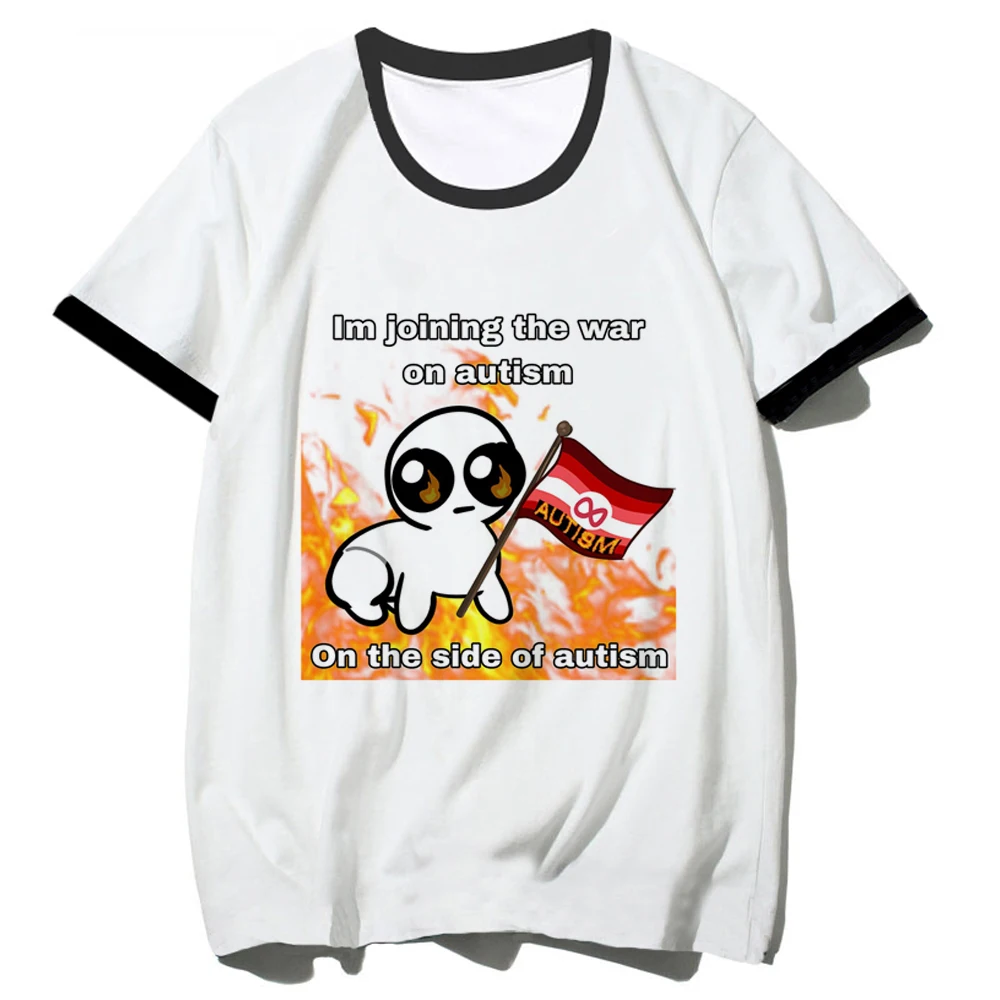 Autism t-shirts women Japanese streetwear Y2K t-shirts girl funny clothes
