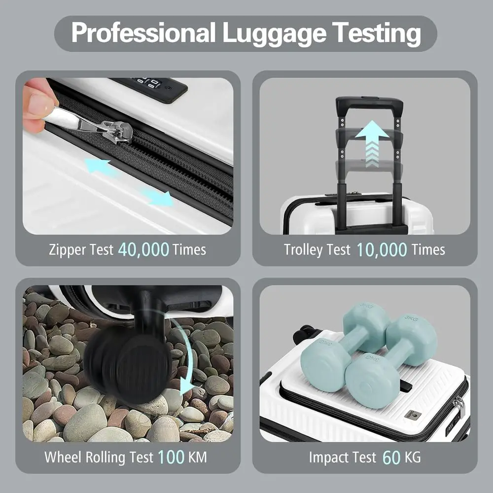 20 Inch Expandable Hard Shell Suitcase with Spinner Wheels, TSA Lock, Lightweight for Travel