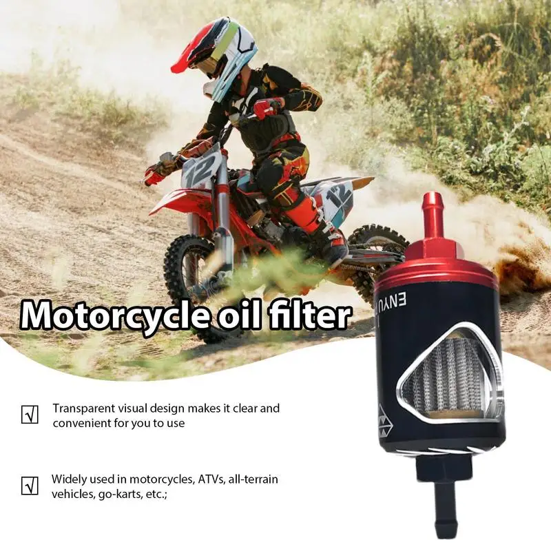 Motorbike Oil Filter High-flow Oil Filter Stainless Steel Core Solid Motorcycle Carburetor Quick Inspection Accurate Structure