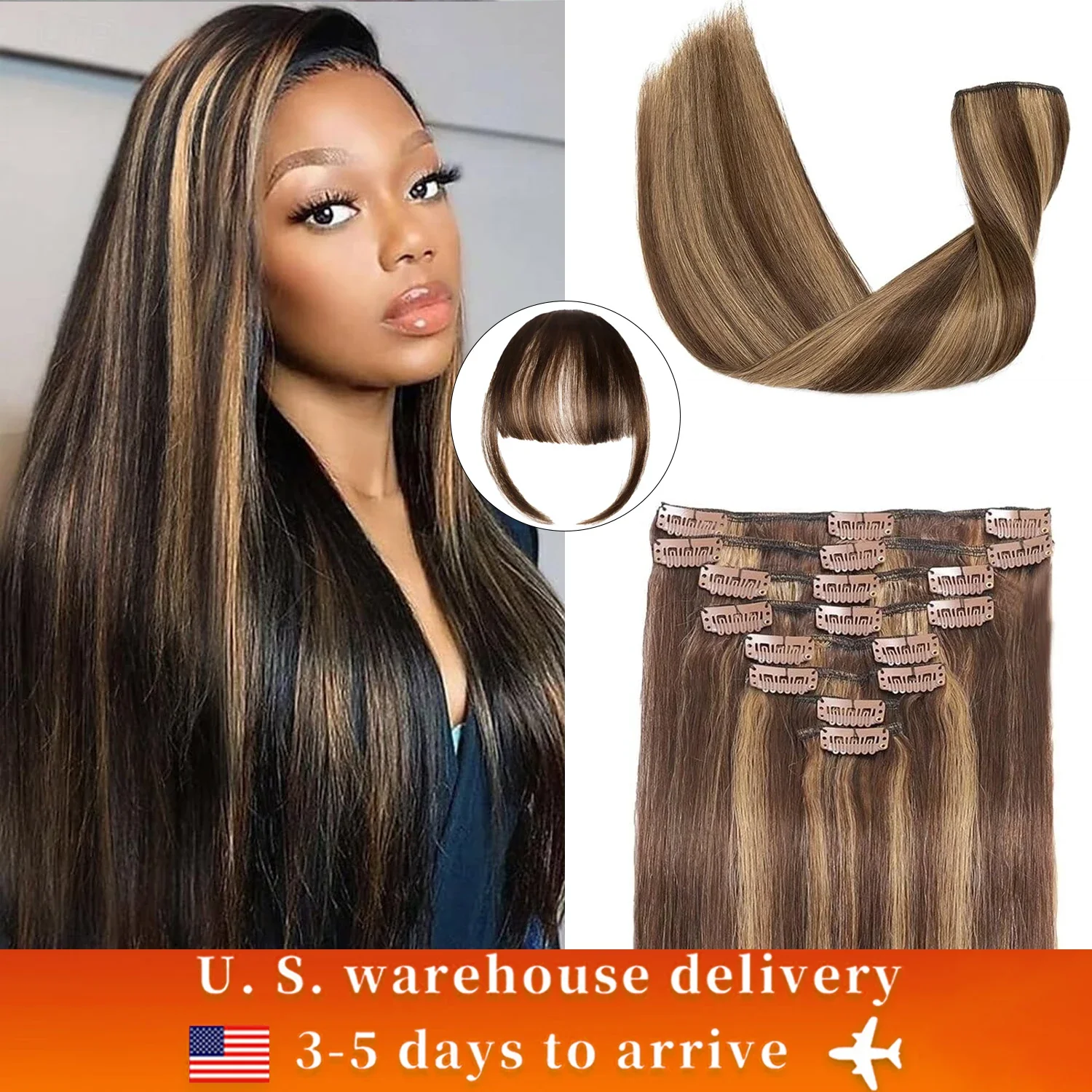 

Выделите бесшовные наращивание волос, 10 шт./упак., 140 г, наращивание волос и зажим на челке, цветные зажимы, прямые волосы на всю голову