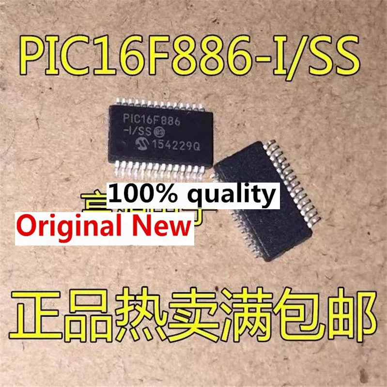 Neue original 1-10pcs PIC16F886-I/ss ssop28 pic16f886 ssop 16 f886 SSOP-28 smd neue und original ic chipsatz