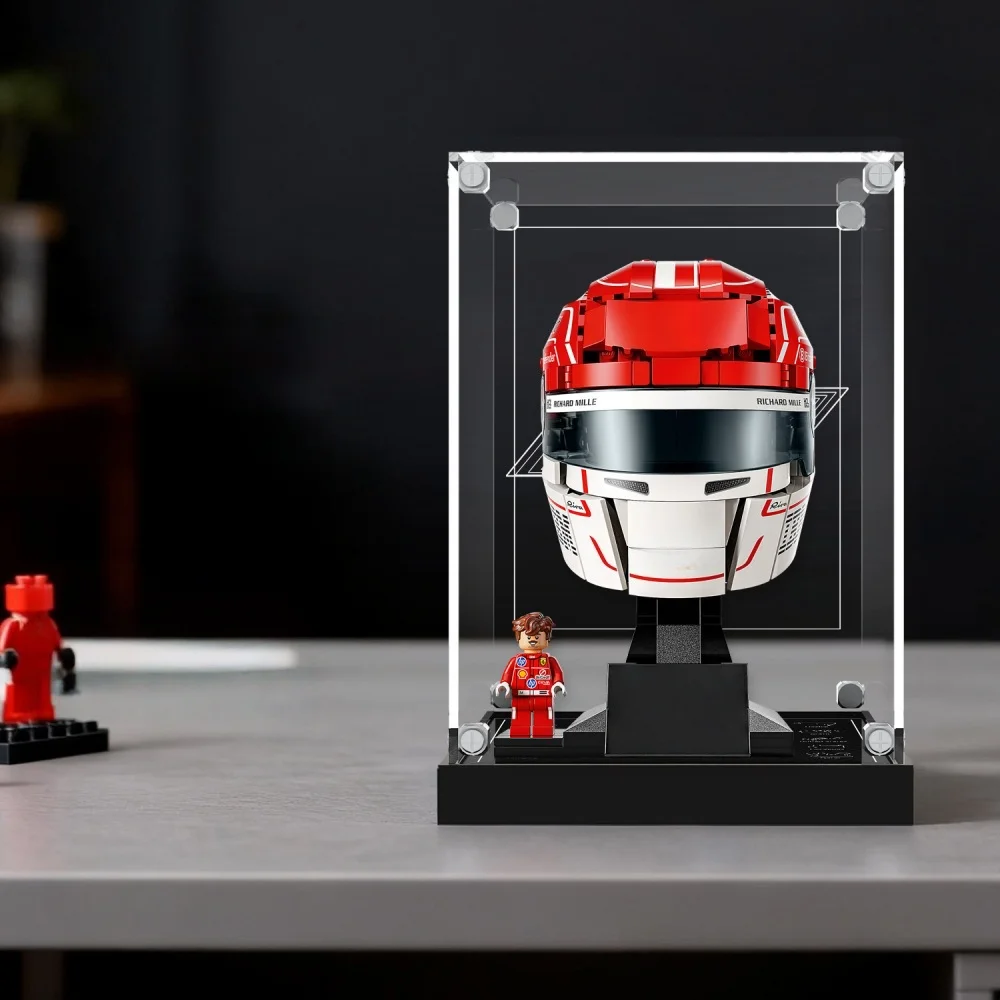 Universal Dustproof Display Box for lego 43023 43017 Helmet Model Display Case Storage Box Home Organizer(Lego Set not Included)