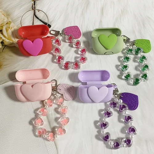 Imagen 1 del producto Para Huawei FreeClip funda bonita de silicona para auriculares Love con cordón para la muñeca funda con Clip gratis para Huawei