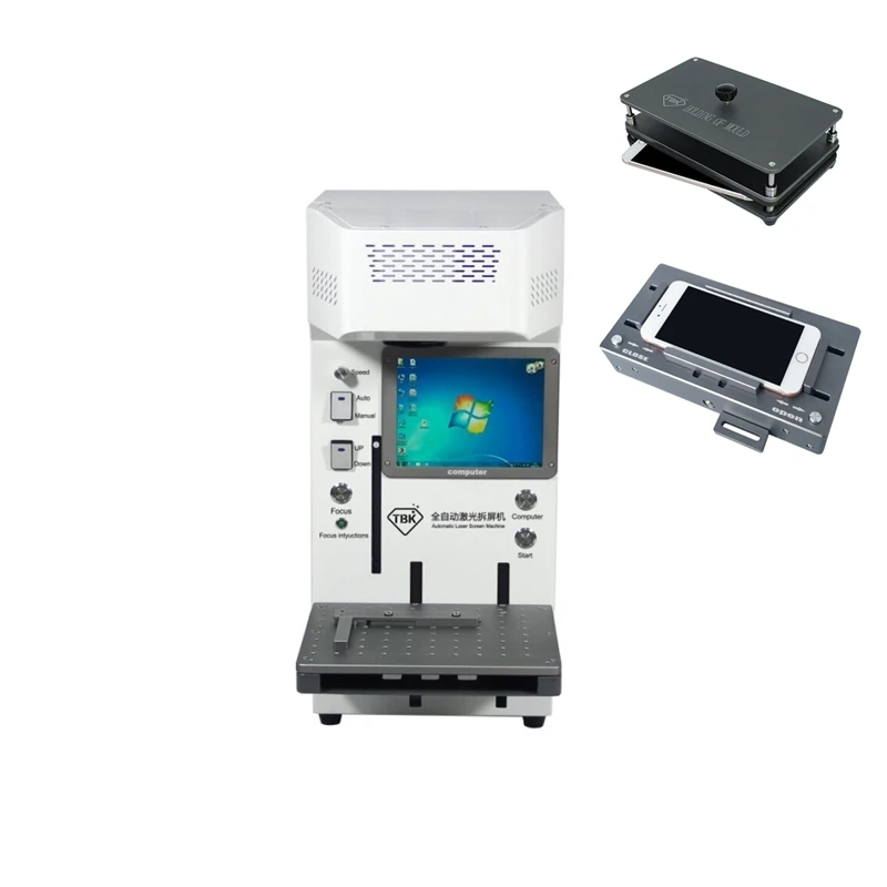LY TBK 958A-Pro Auto Focus LCD Mini Fiber Laser Repair Machine 20W For Phone Back Cover Glass Frame Separating Engraving Machine
