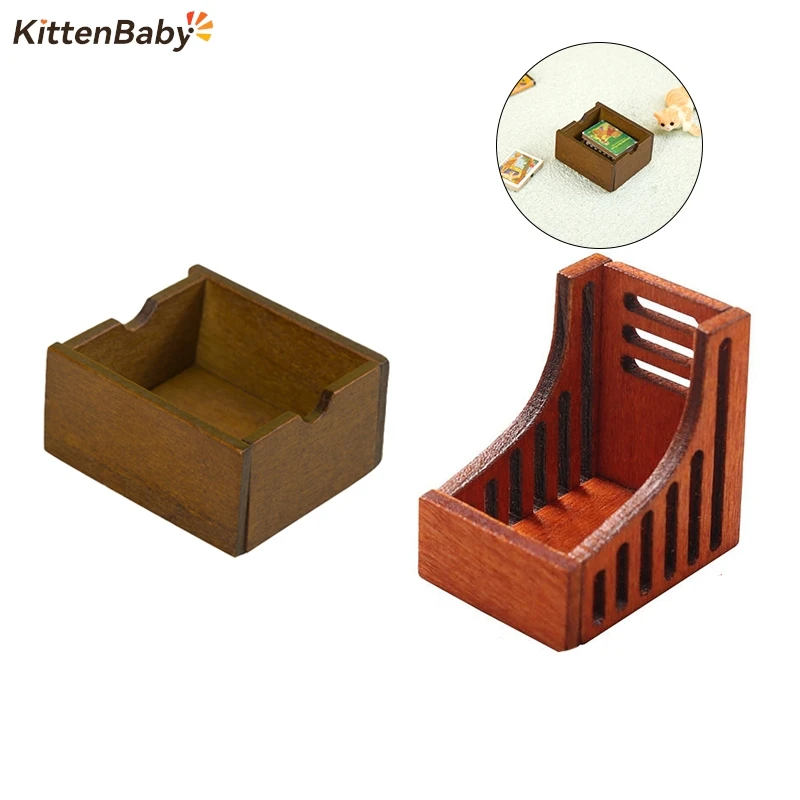 1/12 Dollhouse Simulation Storage Basket Dollhouse Miniature Furniture Decoration Dolls House Accessories Pretend Play Toys