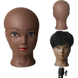 Head For Hair Extension Wig Making Kit Tools Accessories Display Wigs Manikin Head Dark Brown Training Head