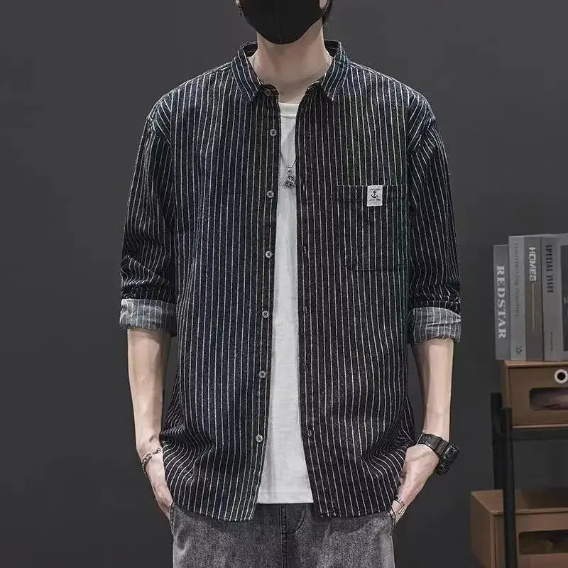 

Retro Men's Shirt Summer Fashion Hong Kong Style Loose Casual Design Interest New Model Upper Apparel Outerwear for Students