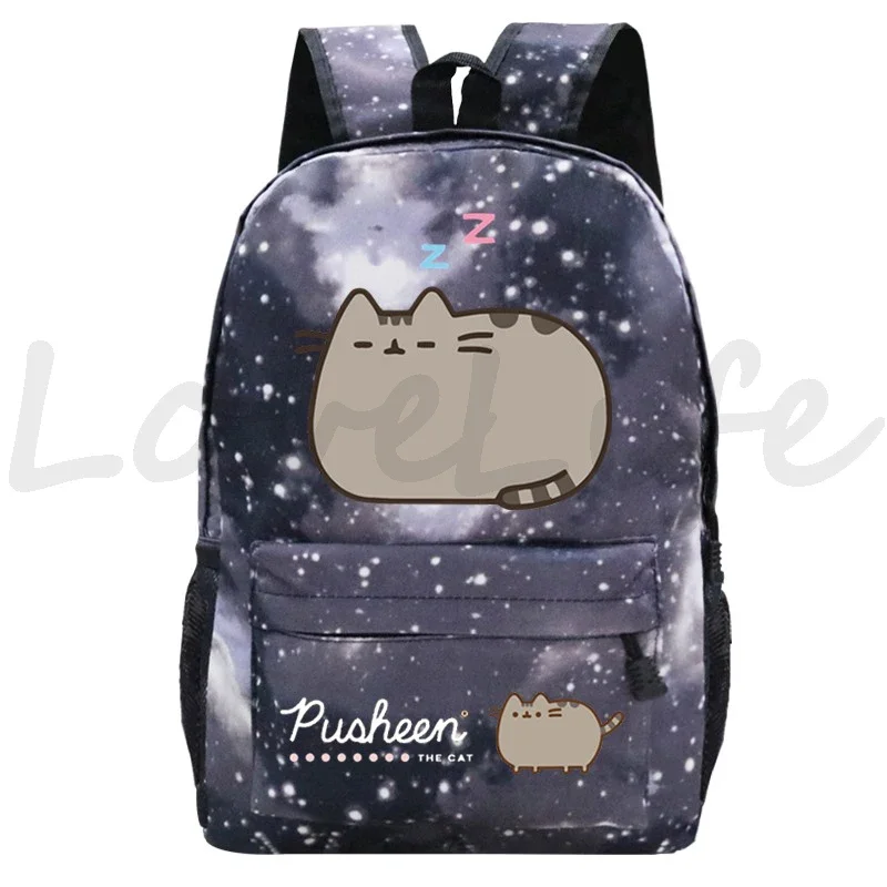 Gato dos desenhos animados mochila escolar crianças anime sacos de escola meninos meninas de volta à escola presente mochila 16 Polegada zíper