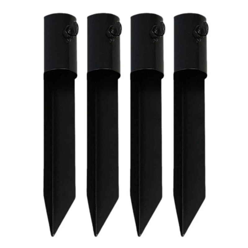 

4pcs Iron Torchs Stand Stakes Corrosion Resistant Garden Stakes Outdoor Light Stakes set for Garden light & Umbrellas