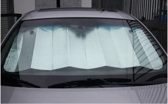 1PC Car Sunshade Front Windscreen Thickened Aluminium Foil Heat Insulation Curtain Car Summer Sunshade Sunscreen Car Supplies