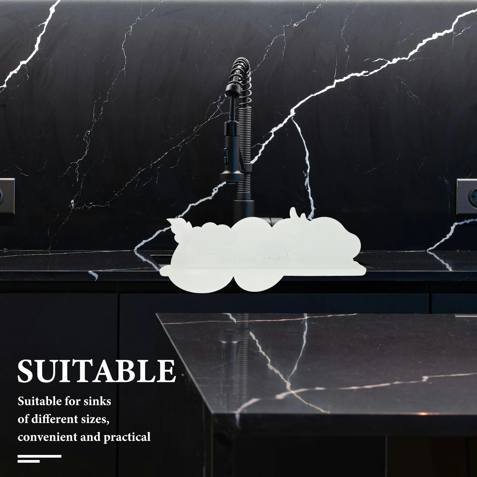 

Silicone Sink Splash Guard for Kitchen - Non-Slip Waterproof Backsplash Protector for Countertop Dishwashing Splatter Prevention