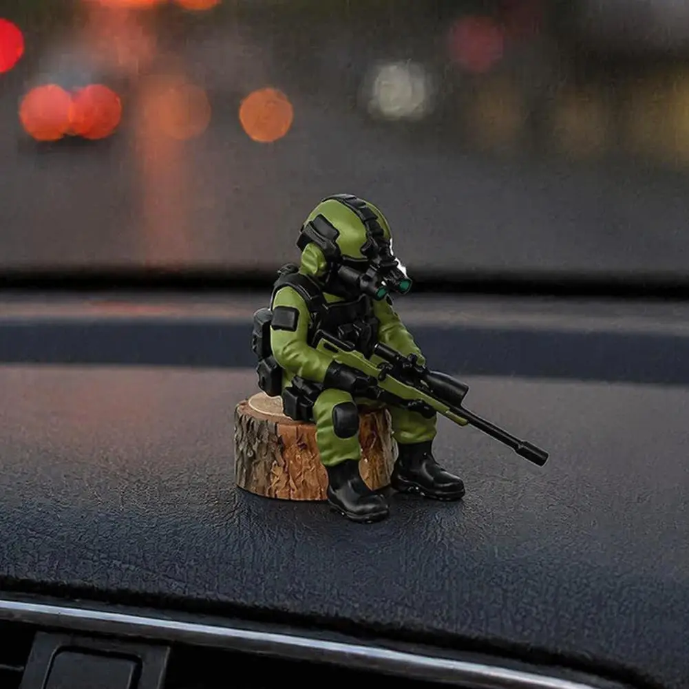 3D Printed Soldier Desktop Figurine, Militarys Soldier Model, Miniature Soldier Ornament Modern Warfare Model Home Car Decor