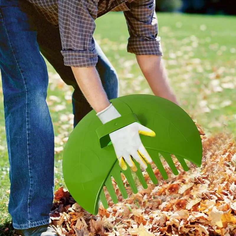 Leaves Scooper 2pcs Leaves Scoop Hand Rakes Multipurpose Leaves Cleaning Tongs Large Leaves Collector Leaves Picker Upper