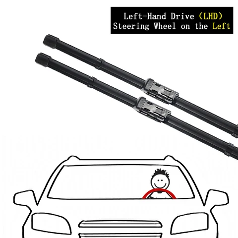 Щетки стеклоочистителя автомобиля для Volkswagen VW Tiguan L pro MK3 2024 2025 2026, щетки для чистки лобового стекла, детали передних дворников, аксессуары