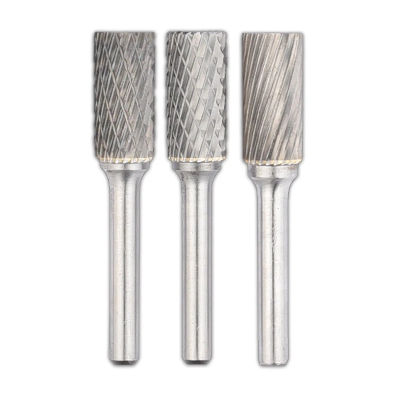 AX Double Cut Tungsten Carbide Rotary File Drill Milling Carving Bit Point Burr Die Grinder Abrasive Alloy Grinding Head Tool