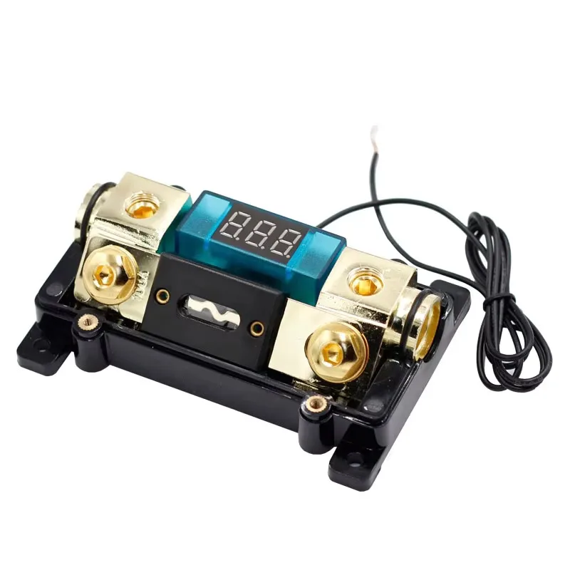 

0/2/4 AWG Gauge Car Stereo Audio LED Display Digital Voltage 100 Amp Ine ANL Fuse Holder
