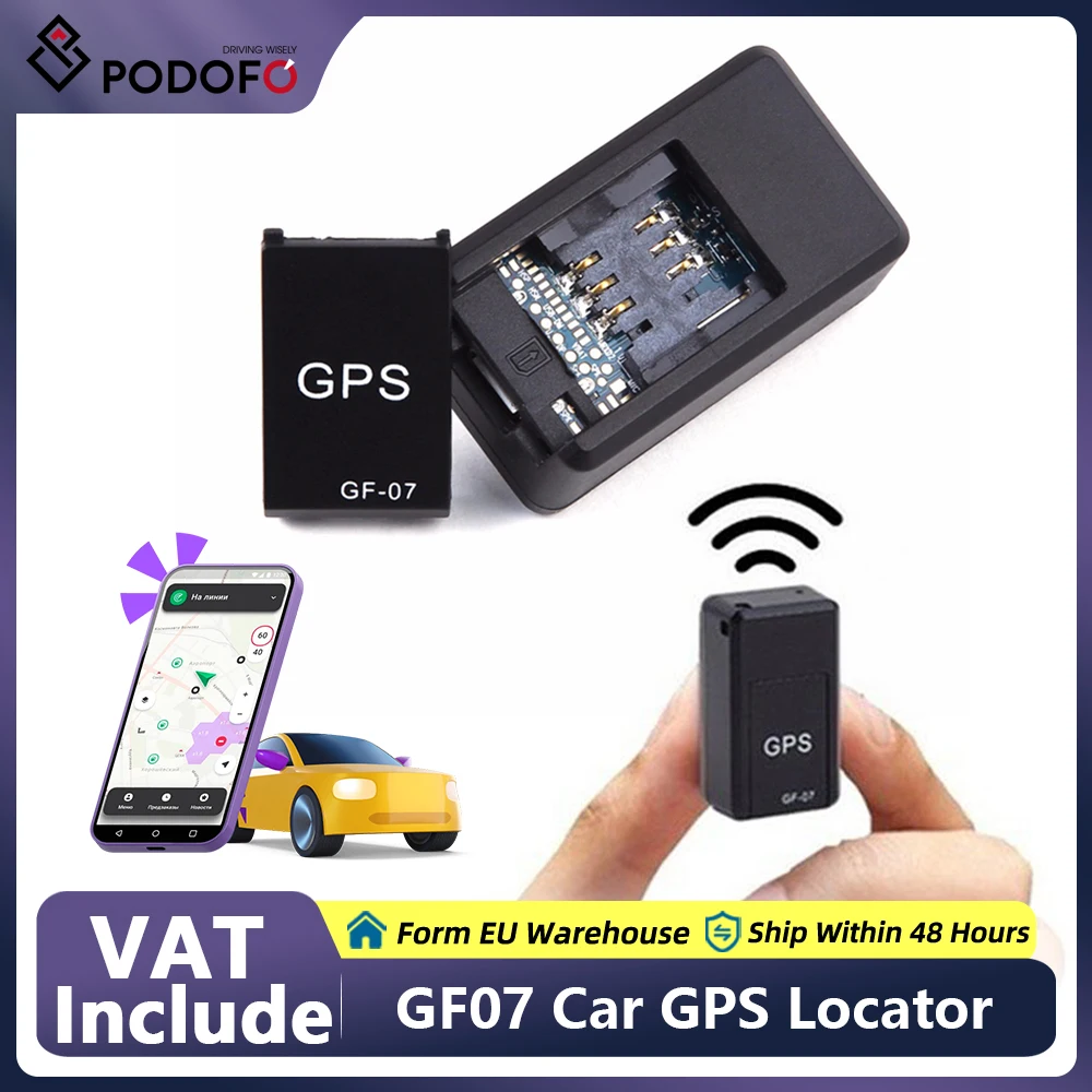 Podofo Car locator Small Portable Real time Mini Magnetic，GPS anti-theft device, Easy to Use，anti loss tracke