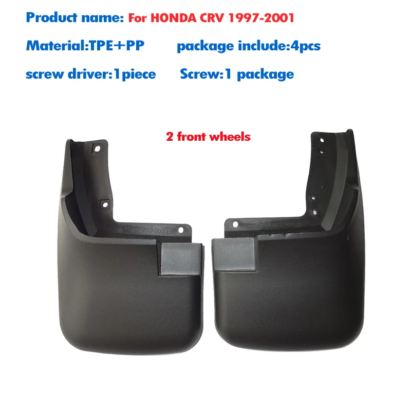 FOR Honda CRV CR-V 1997 1998 1999 2000 2001 Mudguard Fender Mud Flap Guards Splash Mudflaps Car Accessories Front Rear 4pcs